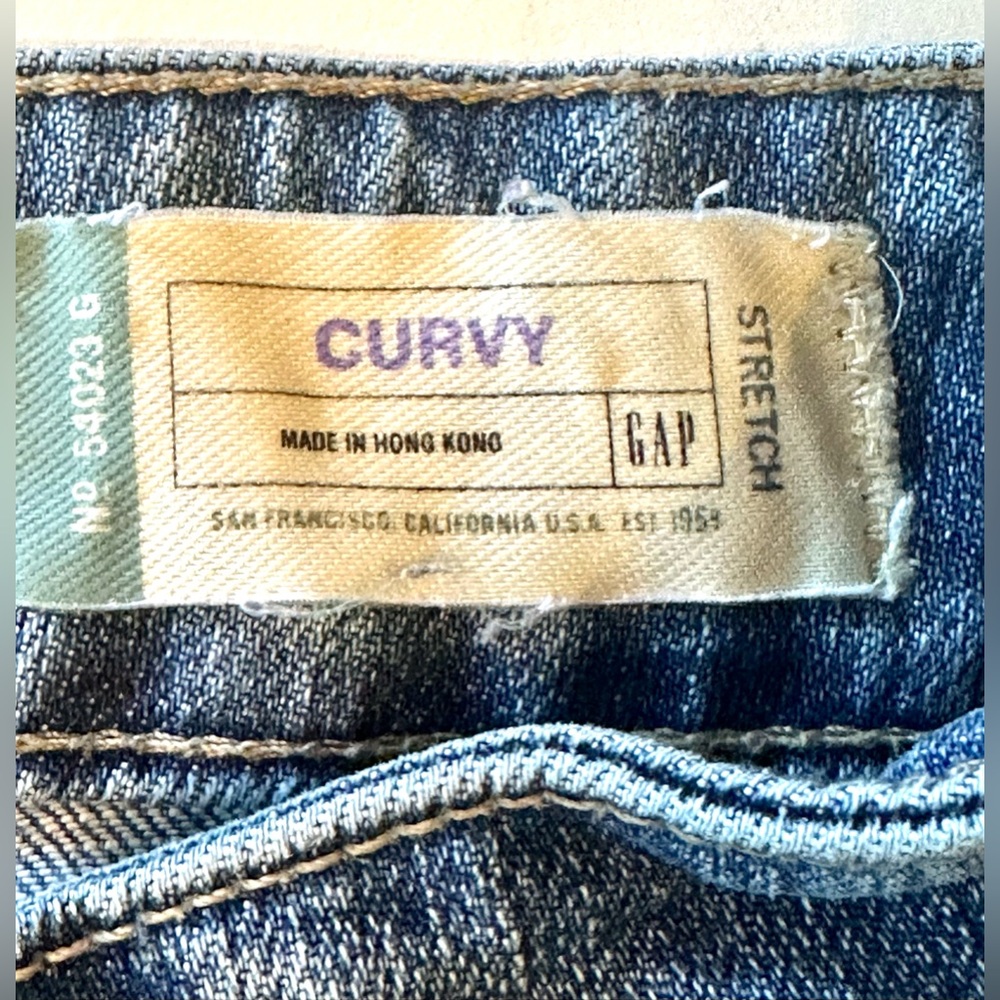 Y2K Gap Curvy Light Wash Flap Button Pocket Jeans size 10 - Picture 2 of 11